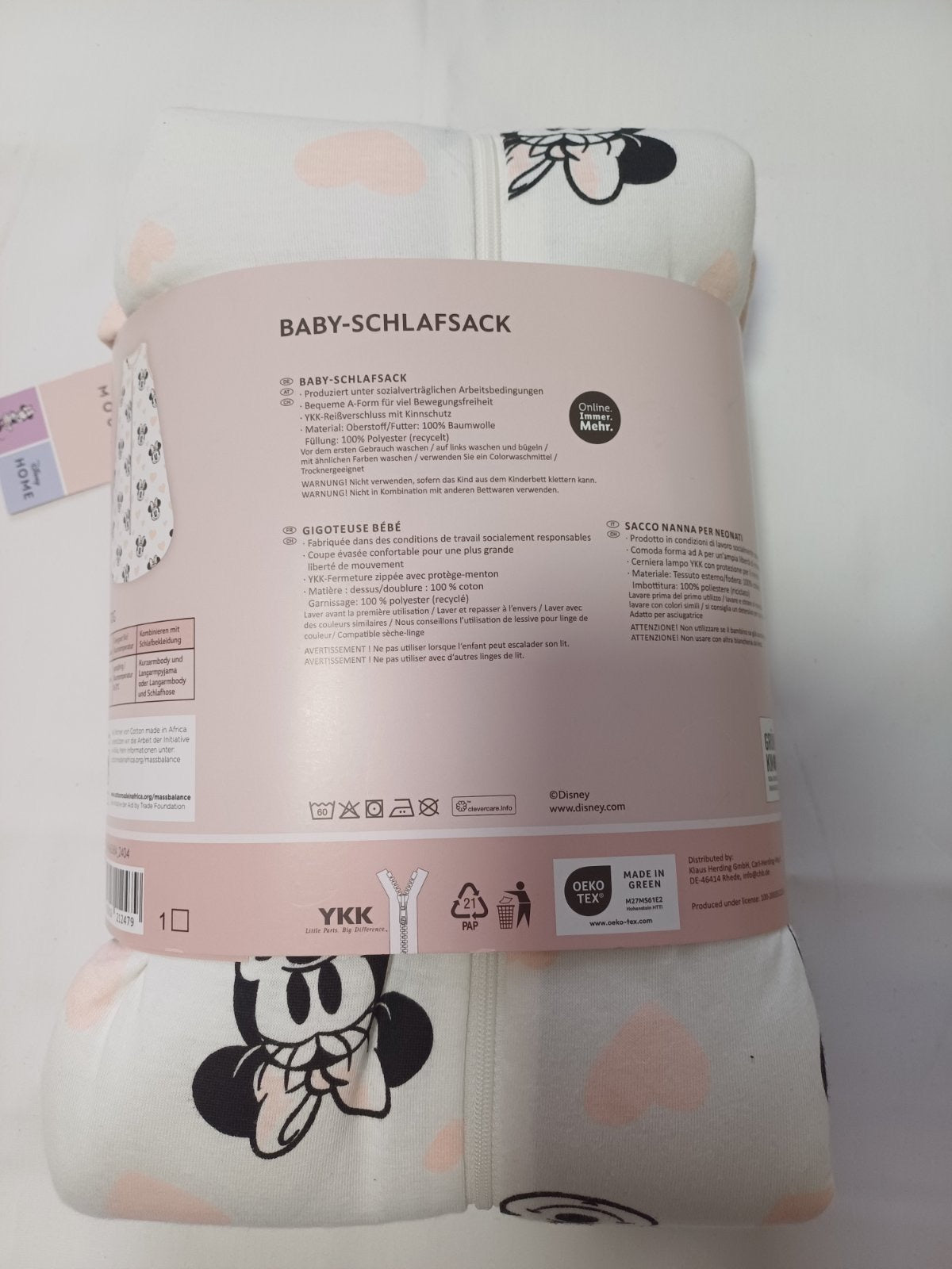 Vreća za spavanje za bebe
Minnie Mouse
100%pamuk
Dostupno:
3-6 mjeseci 2 komada
6-18 mjeseci 2 komada