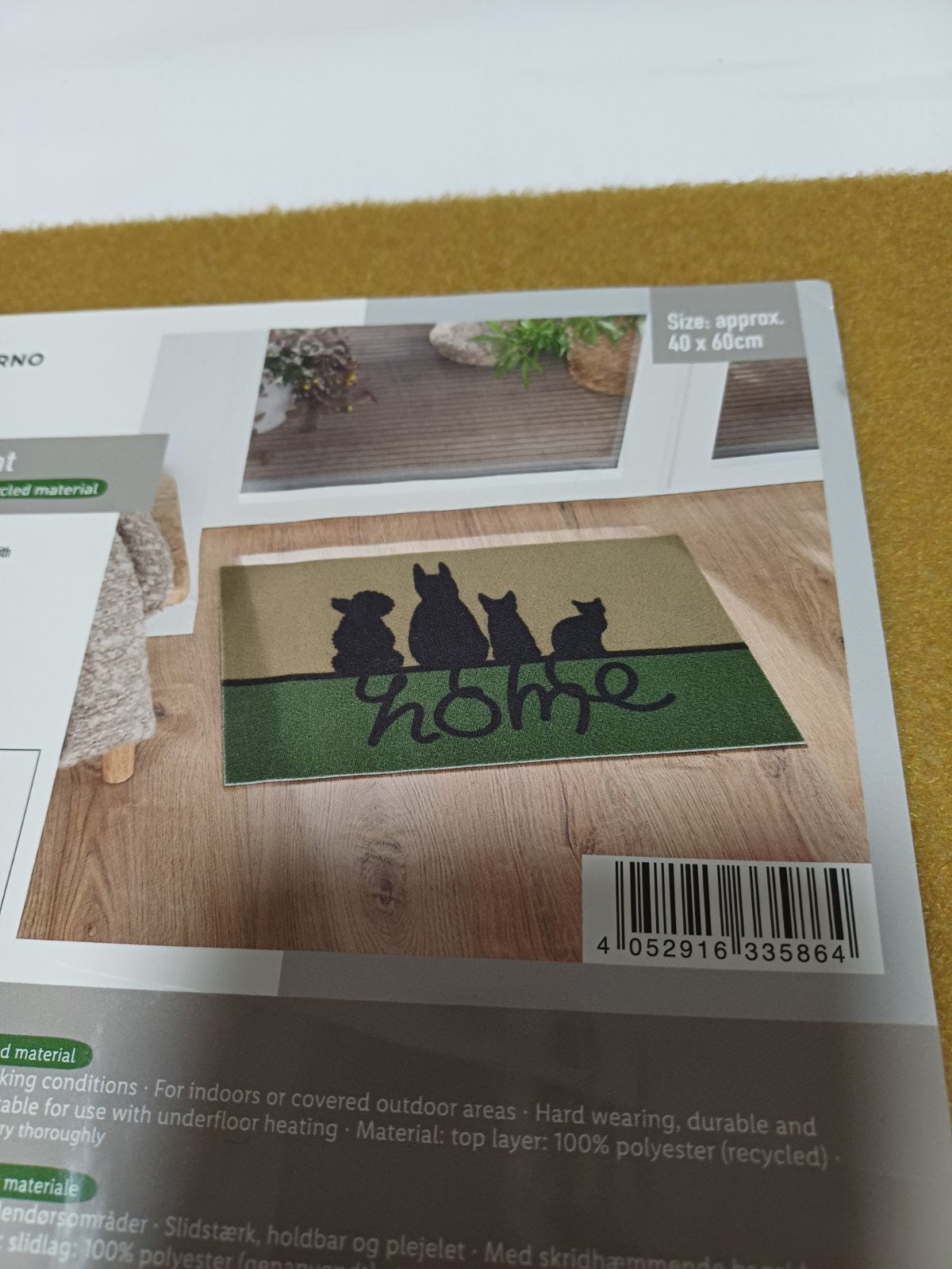Otirač
Za unutrašnju upotrebu ili natkrivene vanjske prostore
Protuklizna podloga
Dimenzije:40x60 cm
Dostupno 4 komada