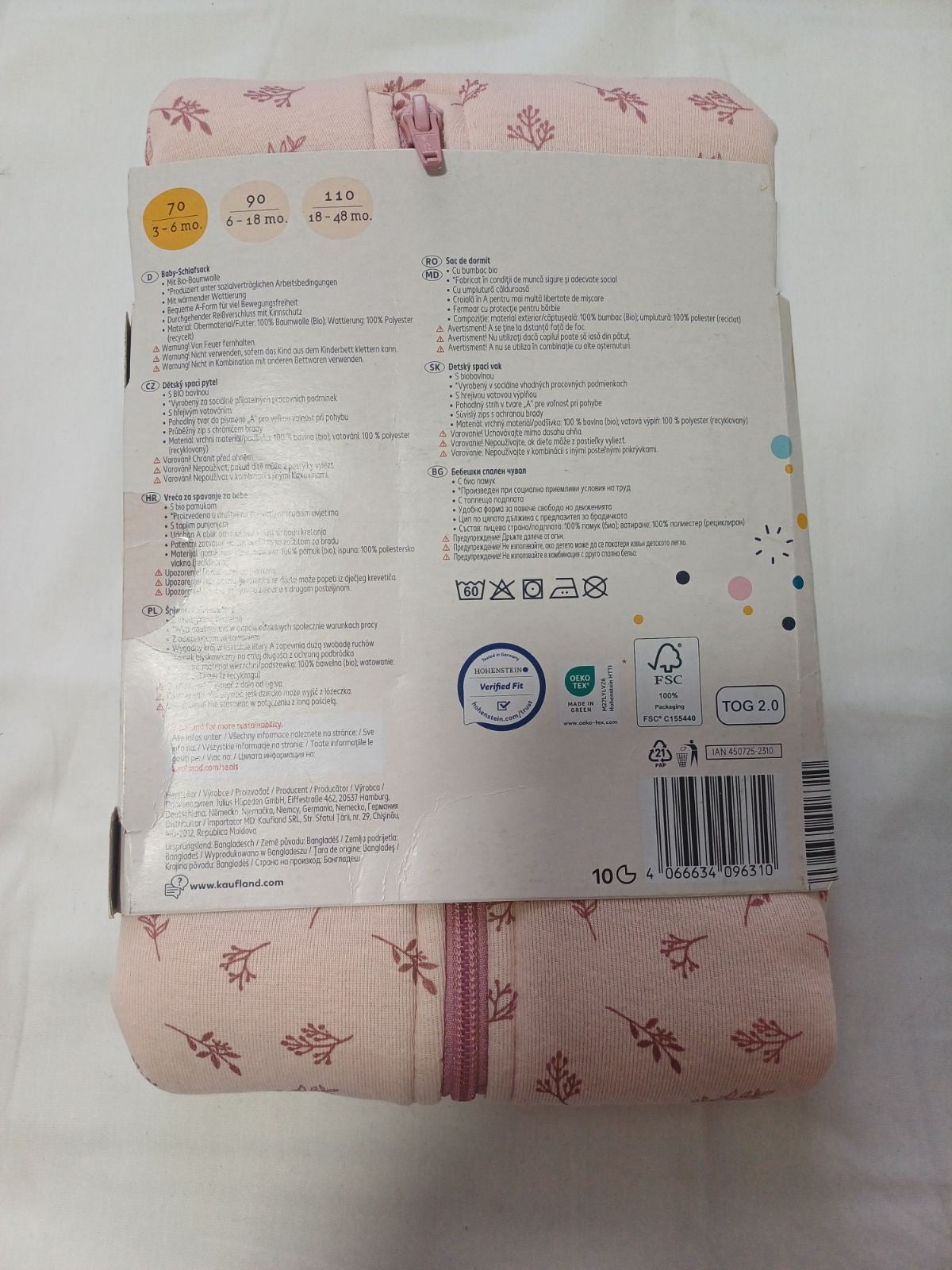 Vreća za spavanje za bebe
Kuniboo
100 % pamuk gornji materijal/postava
Dostupno:
3-6 mjeseci 1 komad