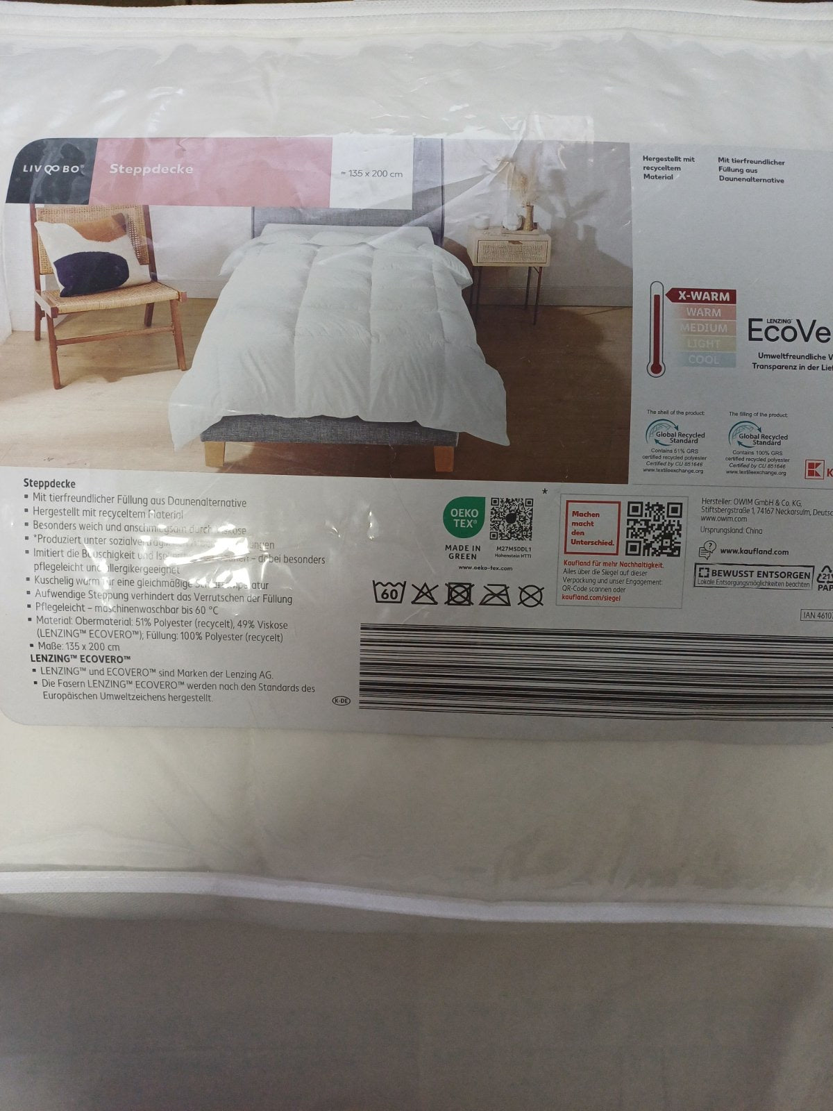Stepp deka/prekrivač za Jorgan
Sa punjenjem od alternativnog paperja.
Posebno mekane i udobne zahvaljujući viskozi.
Imitira mekoću i izolaciju paperja,posebno jednostavno za održavanje i pogodno za osobe koje pate od alergija
Perivo u mašini do 60°C