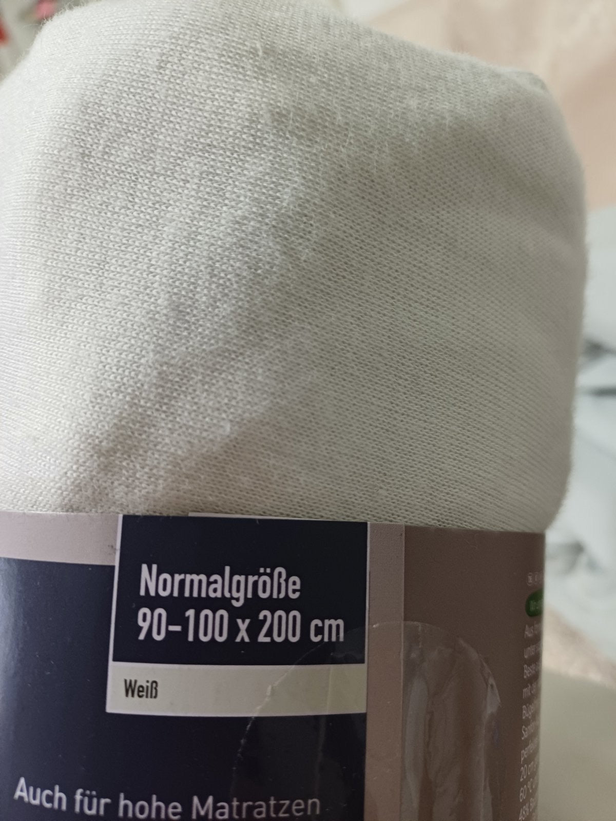 Plahta bijela 52% poliester 48% pamuk 90-100x200