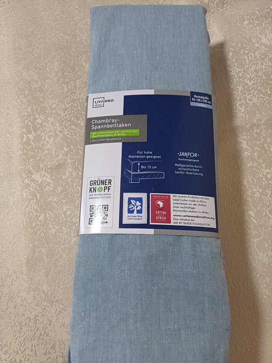 Plahta plava 100% pamuk 90-100x200